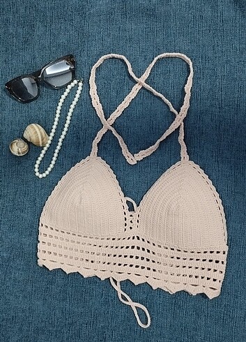 Diğer Örgü bikini crop