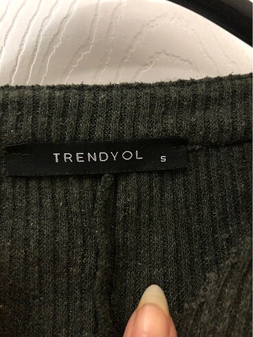 s Beden haki Renk Trendyol Crop Kazak