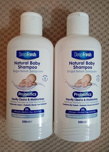 Natural Doğal Bebek Şampuanı 2 Adet 300 ML lik 