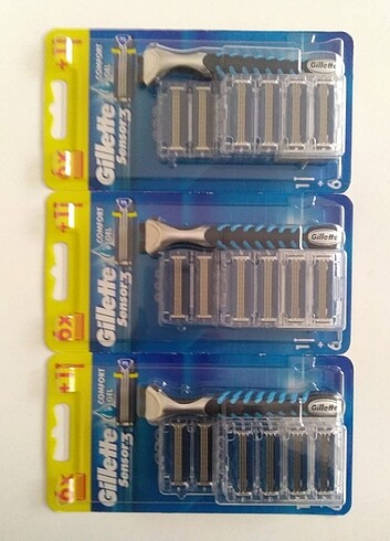 Gillette Sensor 3 Comfort Tıraş Bıçağı ve Yedekleri 3 Paket - Görsel 3
