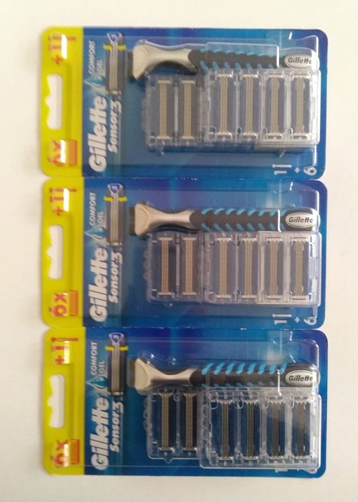 Gillette Sensor 3 Comfort Tıraş Bıçağı ve Yedekleri 3 Paket - Görsel 3