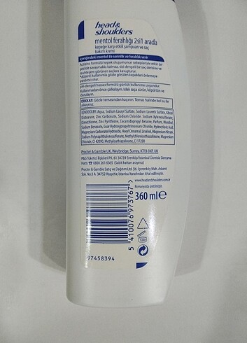Beden Head Shoulders Kepeğe Karşı Etkili Mentollü Şampuan