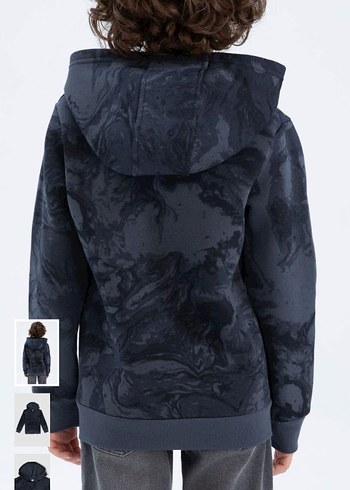 Erkek Çocuk Gri Batik Desenli Sweatshirt - Görsel 2