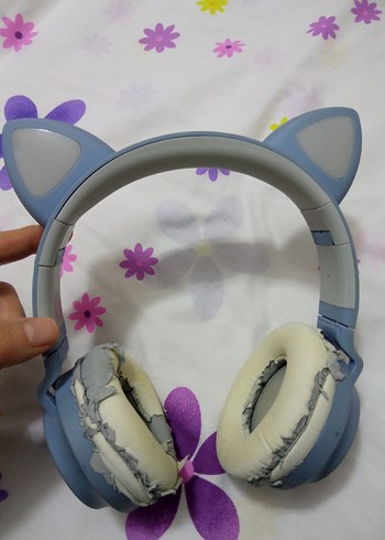 Gr mavi i Kedi Kulaklı Pastel Kulaklık - Görsel 2