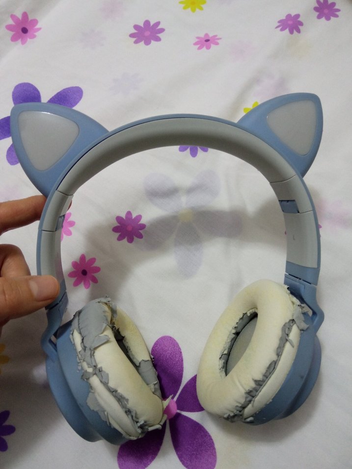 Gr mavi i Kedi Kulaklı Pastel Kulaklık - Görsel 2