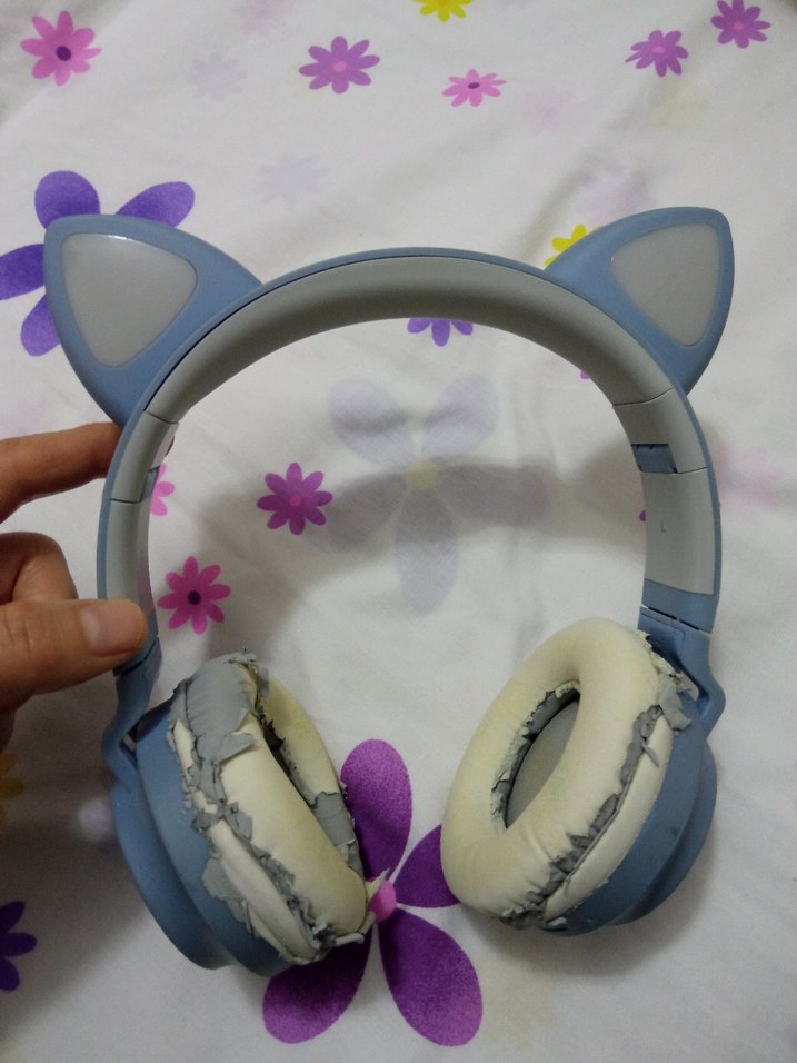 Gr mavi i Kedi Kulaklı Pastel Kulaklık - Görsel 3