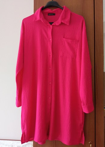 Pembe Düğmeli Uzun Kollu tunik - Görsel 2