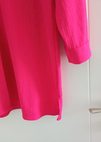 Pembe Düğmeli Uzun Kollu tunik - Görsel 5