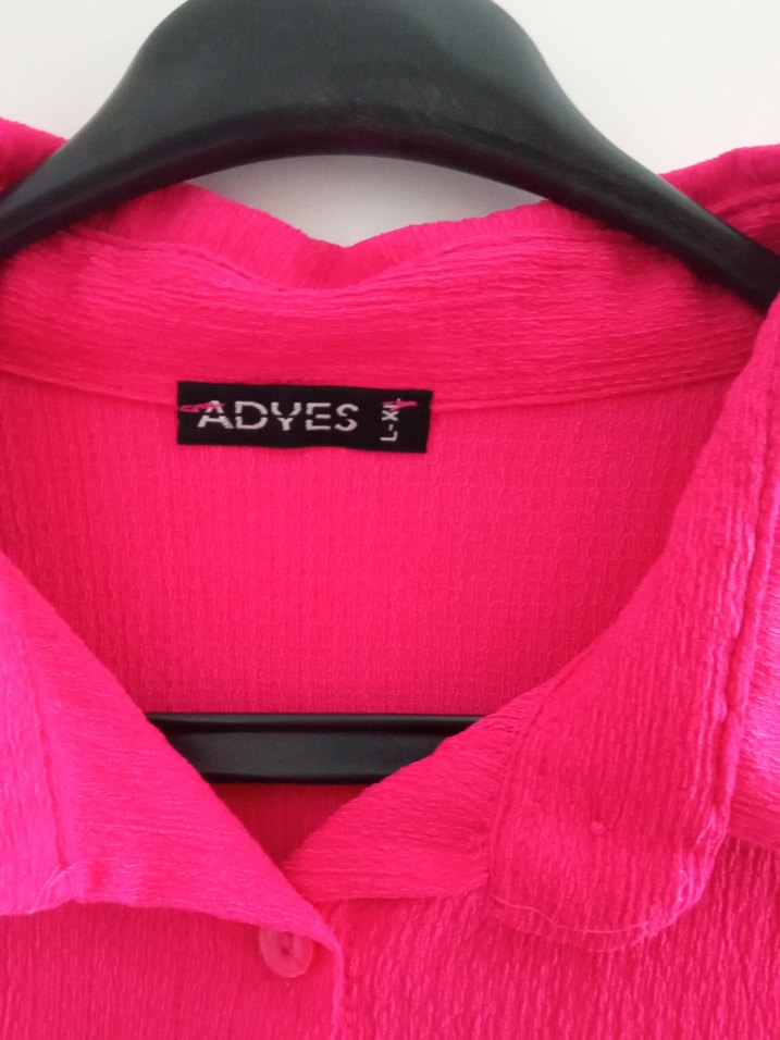 Pembe Düğmeli Uzun Kollu tunik - Görsel 4