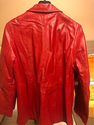 American Vintage Kırmızı Deri Blazer Ceket