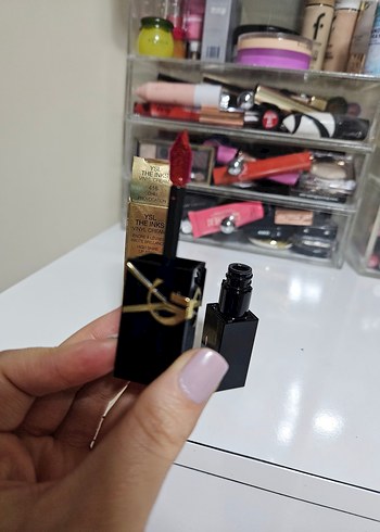 YSL The Inks Vinyl Cream 416 Chili Ruj - Görsel 2