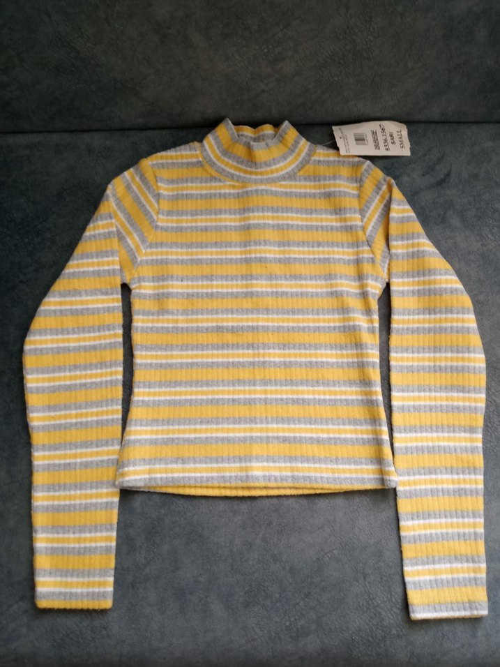 Kadın Çok Renkli Çizgili Boğazlı Triko - Görsel 4