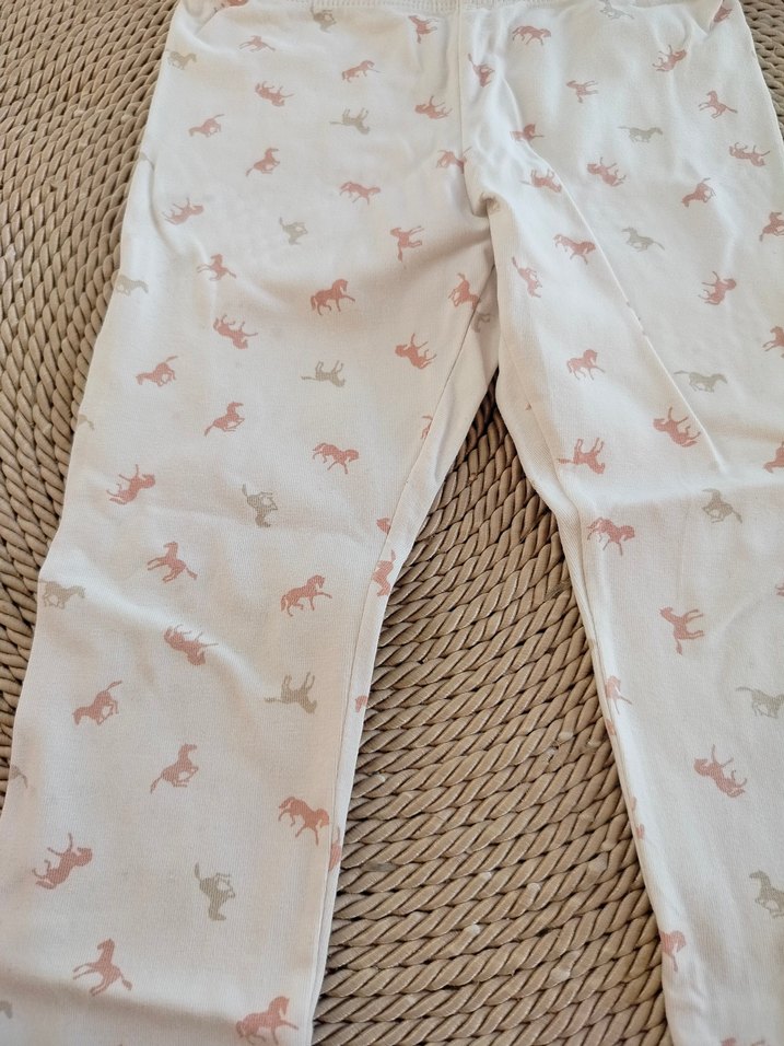 Beyaz Baskılı Kız Çocuk Tayt 3 4 yas - Görsel 2