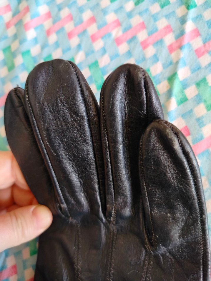 Kahverengi Deri Kadın Eldivenleri Fermuarlı - Görsel 5