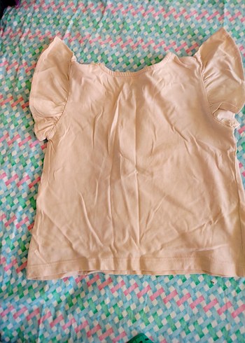 Kız Çocuk Pembe Fırfırlı Tişört - Görsel 2