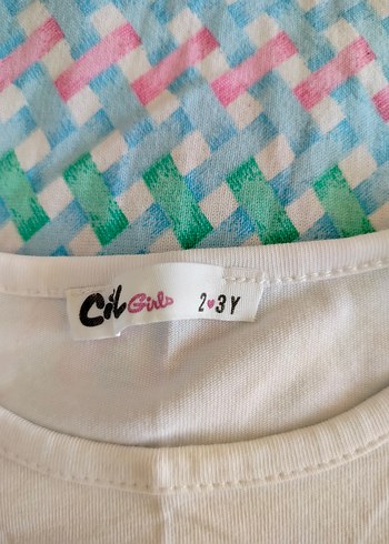 Kız Çocuk Beyaz Kısa Kollu Tişört - Görsel 3