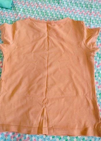 Kız Çocuk Bej Kısa Kollu Tişört 3 4yaş - Görsel 3