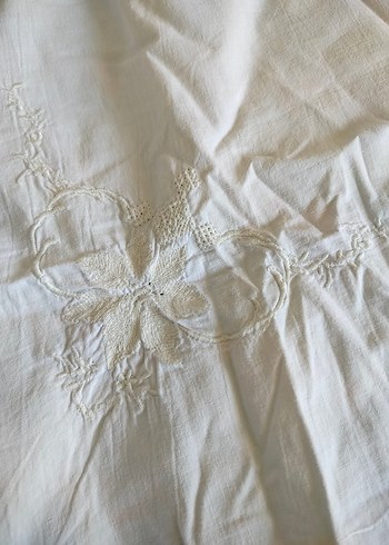 Beyaz Bohem Masa Örtüsü - Görsel 2