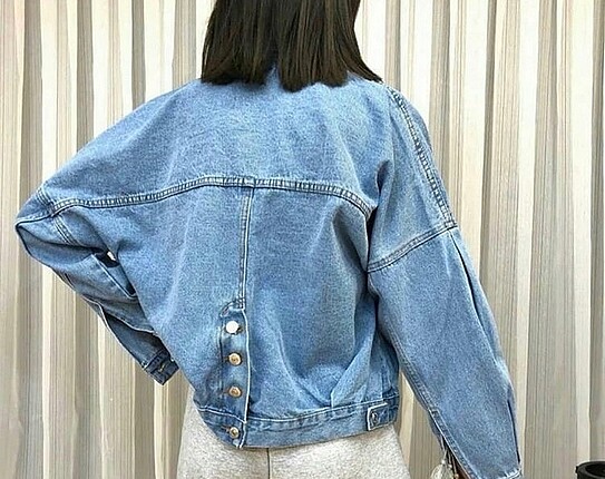 Mango Mavi oversize kot ceket
