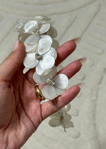 Reçine Çalışması Çiçekli Kadın Saç Aksesuarı - Görsel 3