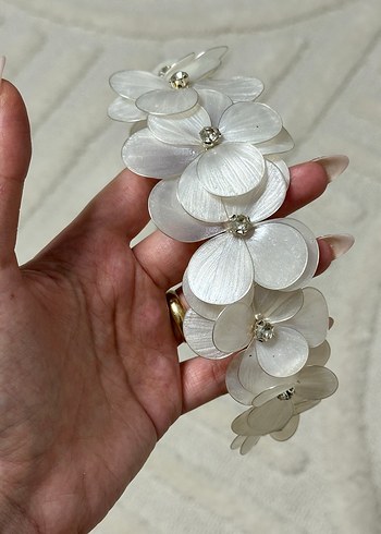 Reçine Çalışması Çiçekli Kadın Saç Aksesuarı - Görsel 2