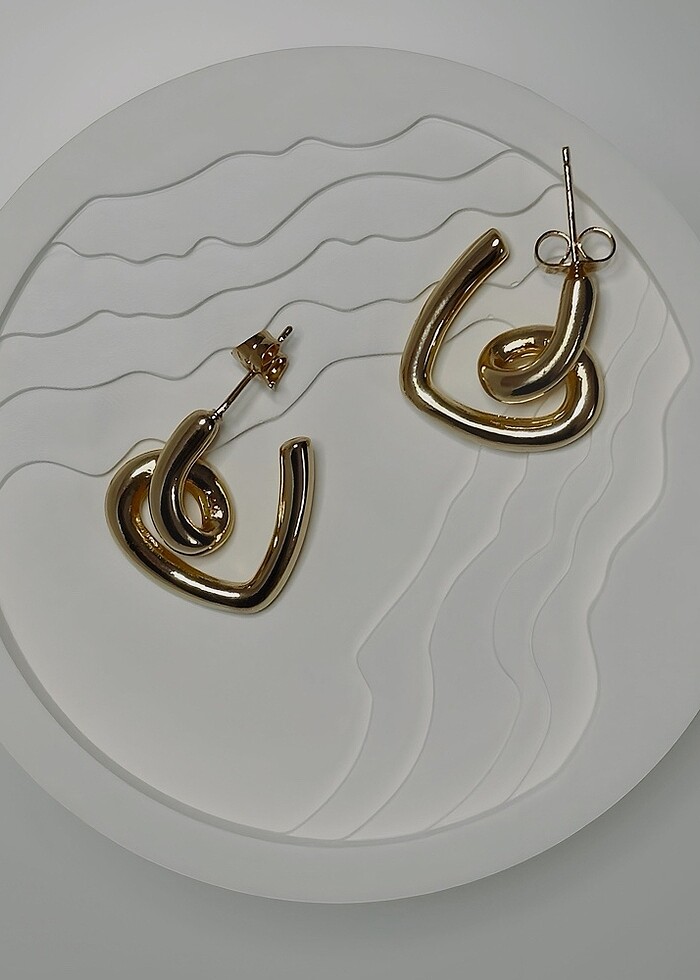 Spiral Heart Küpe - Görsel 2