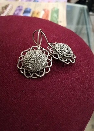 Salyangoz model gümüş küpe