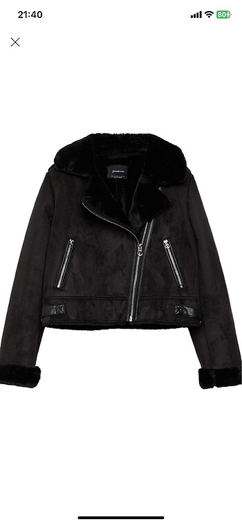 STRADIVARIUS SUNİ KÜRKLÜ SÜET CEKET