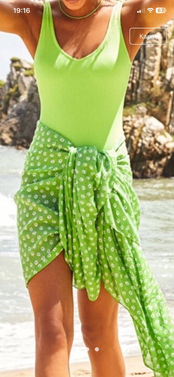 LC Waikiki yeşil pareo - Görsel 2