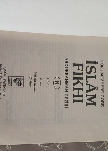 Beden İslâm Fıkhı Seti - 8 Ciltli Dini Kitaplar
