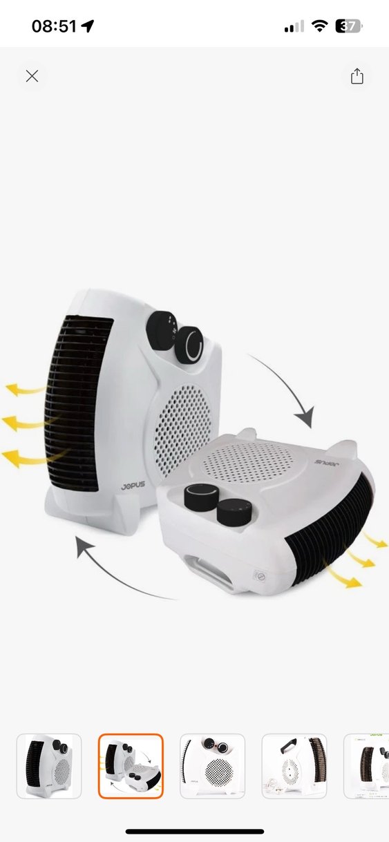 JOPUS Beyaz ve Gri Isıtıcı - Görsel 2