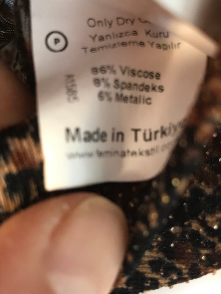 Kahverengi Yılan Desenli V Yakalı Kadın Bluz - Görsel 5