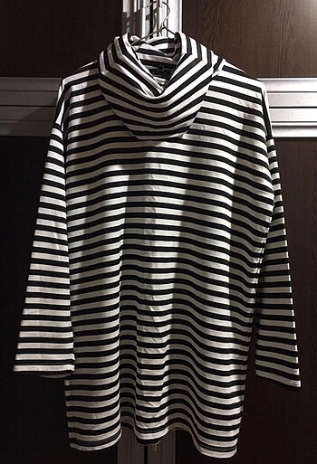 Çizgili oversize sweat