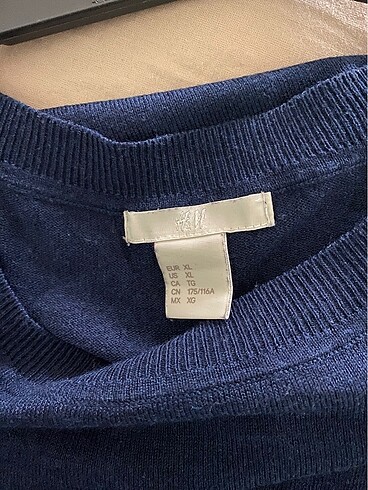 xl Beden lacivert Renk H&M ince triko