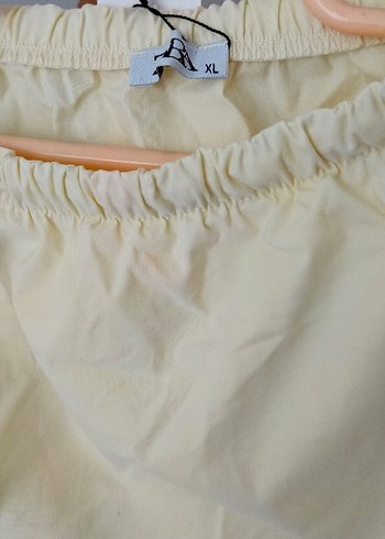 Zara Kadın sarı Uzun Keten Fırfırlı Etek