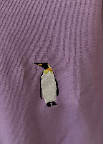 s Beden WWF penguen Mor Kapüşonlu Kadın Sweatshirt
