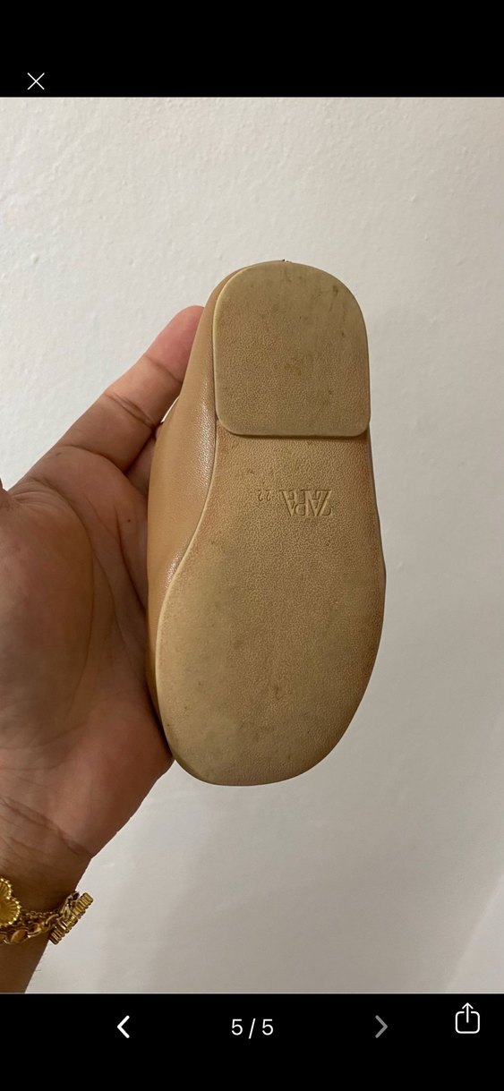 Kız Çocuk Bej Çiçekli Babet Ayakkabı - Görsel 5