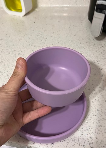 Pastel Mor Çocuk Tabak ve Kase Seti - Görsel 2