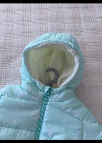 Yeşil Desenli Kız Çocuk Boğazlı Mont - Görsel 2