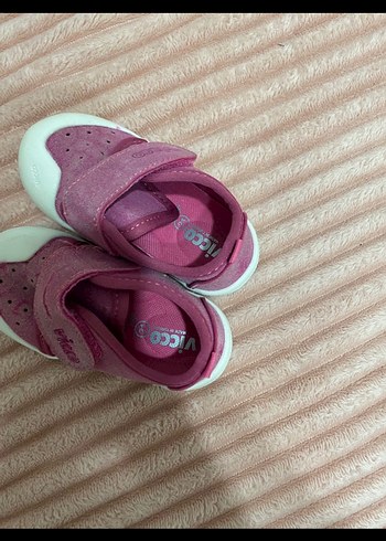 Kız Bebek Pembe İlk Adım Ayakkabısı Velcro - Görsel 2