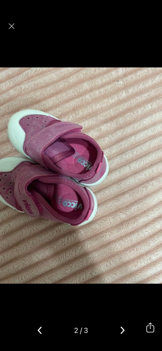 Kız Bebek Pembe İlk Adım Ayakkabısı Velcro - Görsel 2