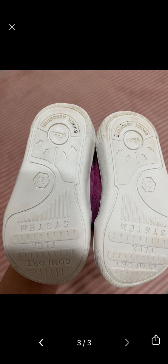 Kız Bebek Pembe İlk Adım Ayakkabısı Velcro - Görsel 3