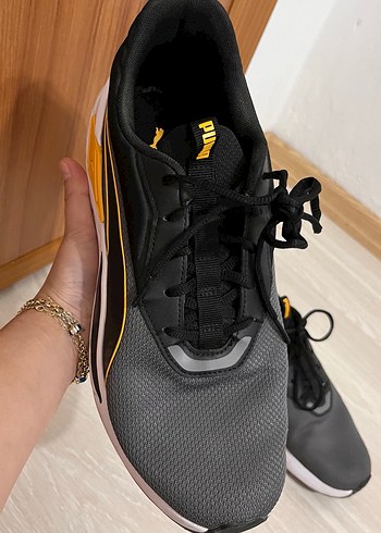Siyah Sarı Bağcıklı Erkek Spor Ayakkabı - Görsel 2