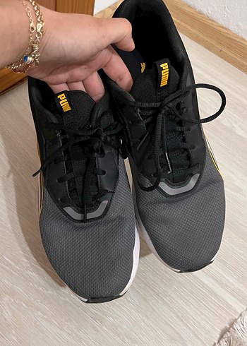Siyah Sarı Bağcıklı Erkek Spor Ayakkabı - Görsel 3