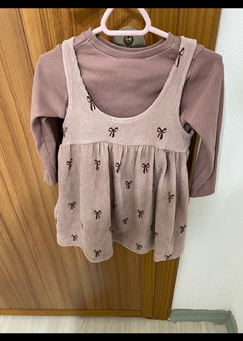 Kız Çocuk Nakışlı Triko Elbise - Görsel 3