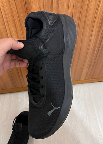 Siyah Erkek Spor Ayakkabı Velcro Bantlı - Görsel 6