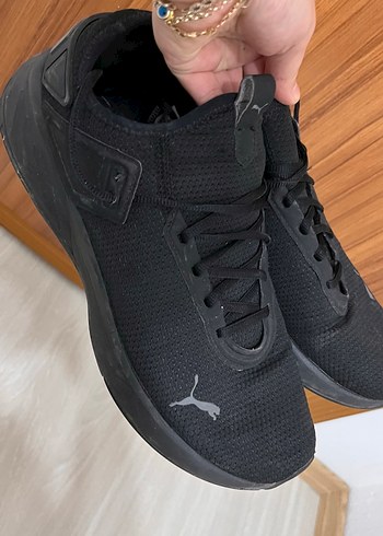 Siyah Erkek Spor Ayakkabı Velcro Bantlı - Görsel 4