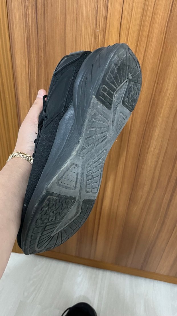 Siyah Erkek Spor Ayakkabı Velcro Bantlı - Görsel 5