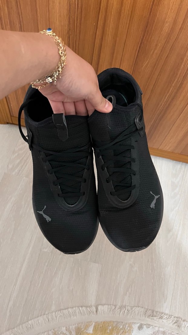 Siyah Erkek Spor Ayakkabı Velcro Bantlı - Görsel 3