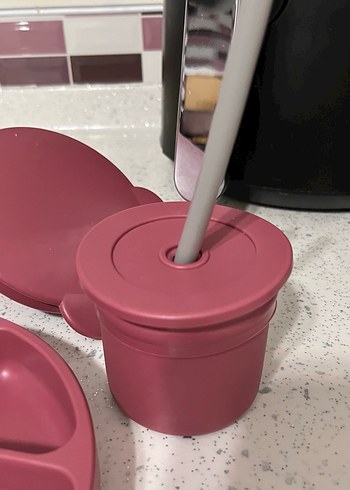 Bordo Çocuk Tabak, Çatal, Bıçak ve Bardak Seti - Görsel 4